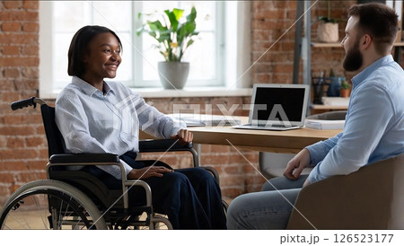 Business people collaborating in office, diversity and inclusion at work Business people collaborating in office, diversity and inclusion at work 126523177