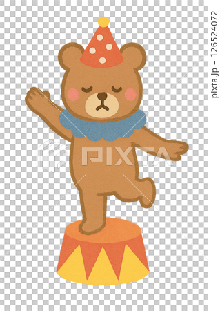 馬戲團表演的熊的可愛插圖(AI 生成,輕鬆可愛的風格) 馬戲團表演的熊的可愛插圖(AI 生成,輕鬆可愛的風格) 126524072