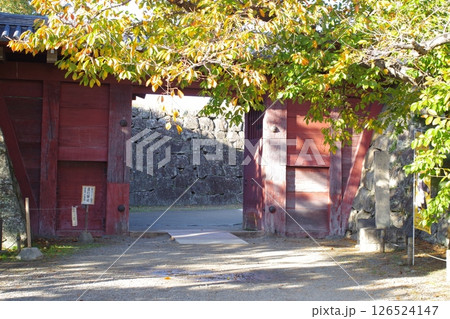 和歌山城追廻門秋の景色 126524147