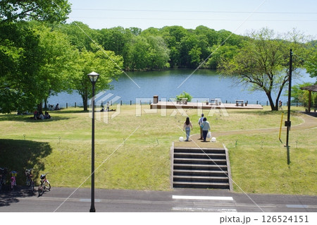 備北丘陵公園国兼池の景色 126524151