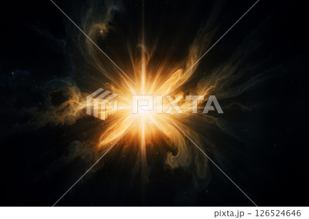 超新星爆発のイメージ　AI生成画像 126524646