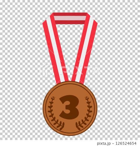 Bronze medal illustration 126524654