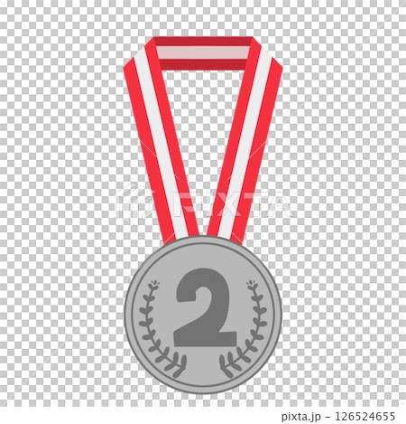 Silver medallion illustration 126524655
