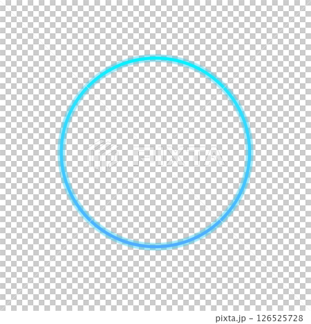 霓虹圓框藍色 126525728