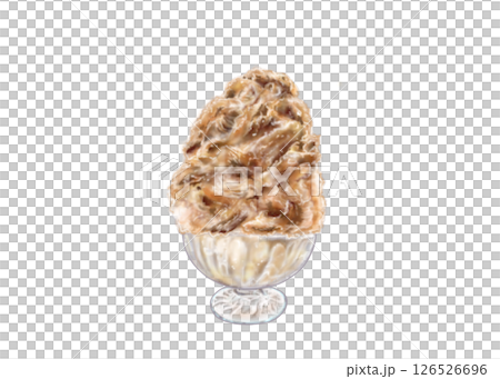 Rich brown sugar syrup and kinako shaved ice 126526696