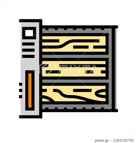 precision wood cutting framing color icon vector illustration 126526730