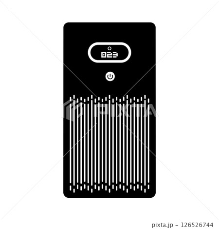 Air Purifier Silhouette. Black and White Icon Design Elements on Isolated White Background 126526744
