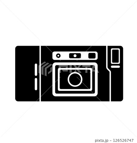Camera Silhouette. Black and White Icon Design Elements on Isolated White Background 126526747