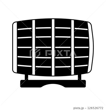 Barrel Silhouette. Black and White Icon Design Elements on Isolated White Background 126526772