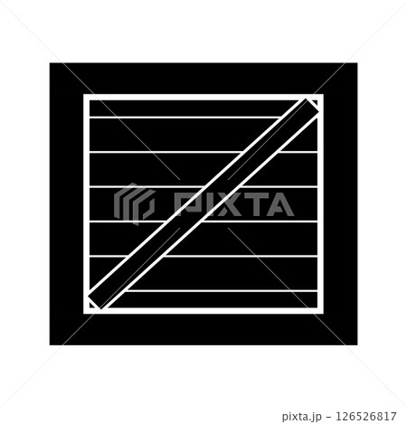 Crate Box Silhouette. Black and White Icon Design Elements on Isolated White Background 126526817