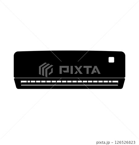 Air Conditioner Silhouette. Black and White Icon Design Elements on Isolated White Background 126526823