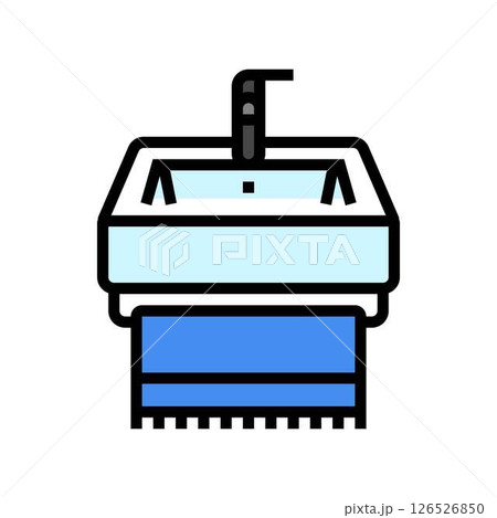 sink towel rack color icon vector illustration sink towel rack color icon vector illustration 126526850