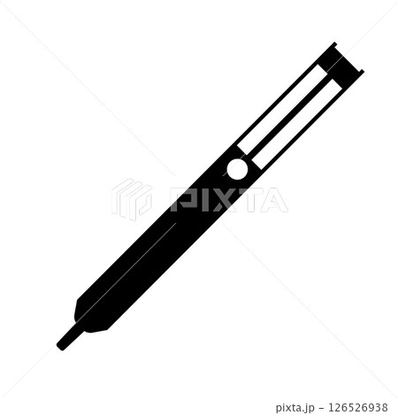 DeSoldering Pump Silhouette. Black and White Icon Design Elements on Isolated White Background DeSoldering Pump Silhouette. Black and White Icon Design Elements on Isolated White Background 126526938
