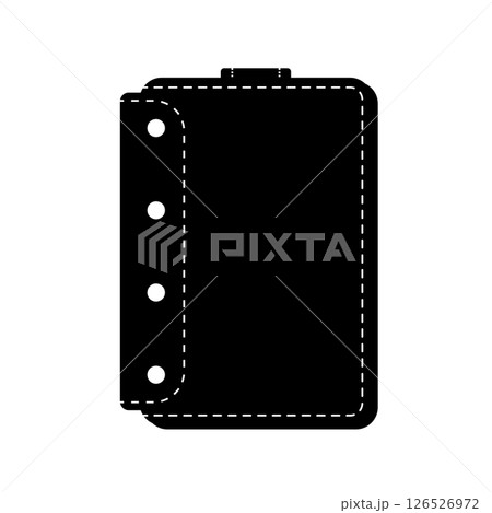 Wallet Silhouette. Black and White Icon Design Elements on Isolated White Background Wallet Silhouette. Black and White Icon Design Elements on Isolated White Background 126526972