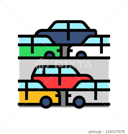 traffic flow highway road color icon vector illustration traffic flow highway road color icon vector illustration 126527076