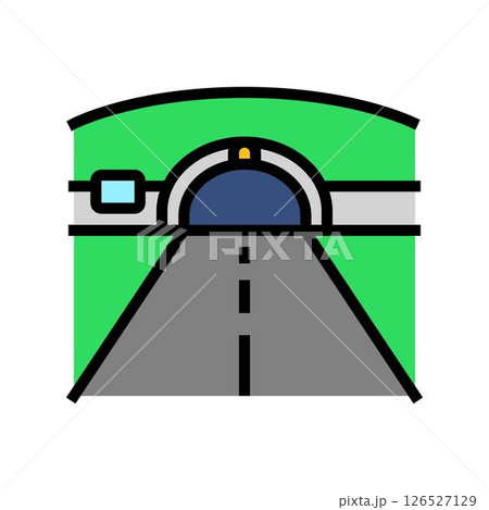 tunnel highway road color icon vector illustration 126527129