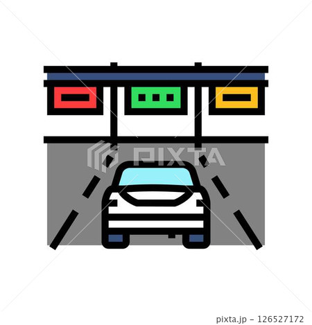 car highway road color icon vector illustration 126527172