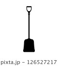 Shovel Silhouette. Black and White Icon Design Element on Isolated White Background 126527217