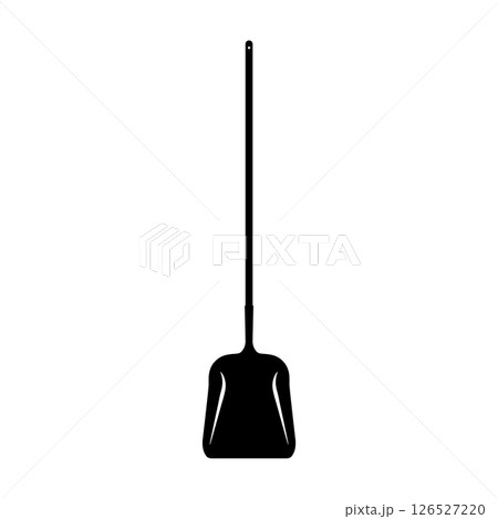 Shovel Silhouette. Black and White Icon Design Element on Isolated White Background 126527220