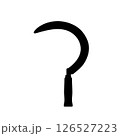 Sickle Silhouette. Black and White Icon Design Element on Isolated White Background 126527223