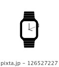 Smartwatch Silhouette. Black and White Icon Design Elements on Isolated White Background 126527227