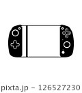 Smartphone Gamepad Black and White Icon Design Element on Isolated White Background 126527230