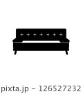 Sofa Silhouette. Black and White Icon Design Element on Isolated White Background 126527232
