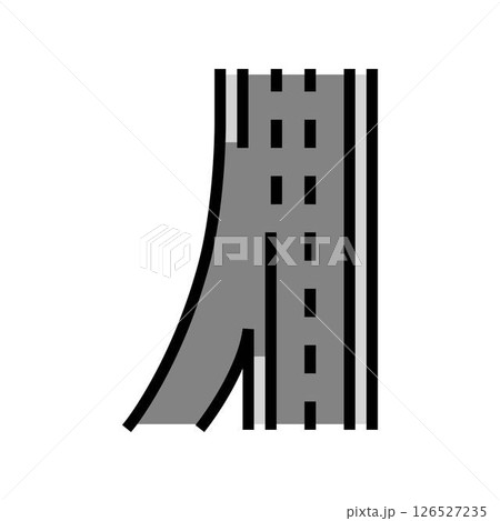 entrance highway road color icon vector illustration entrance highway road color icon vector illustration 126527235