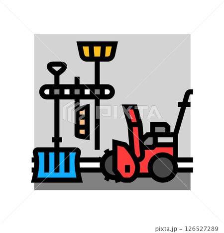 snow shovel winter gear color icon vector illustration snow shovel winter gear color icon vector illustration 126527289