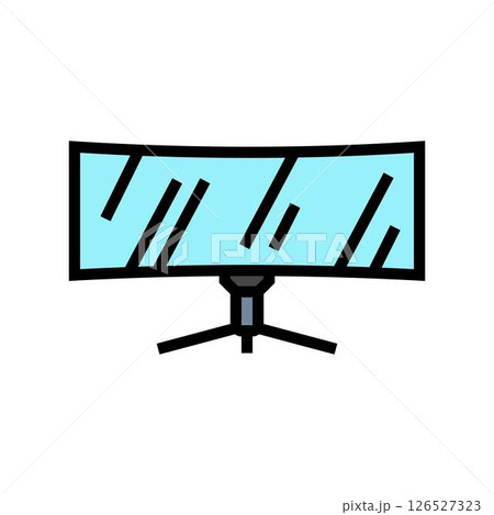 ultra wide monitor gaming pc color icon vector illustration 126527323