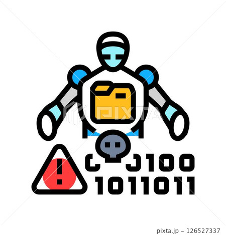 synthetic data fraud detection fintech color icon vector illustration 126527337