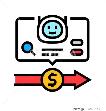 transaction monitoring ai fintech color icon vector illustration transaction monitoring ai fintech color icon vector illustration 126527339
