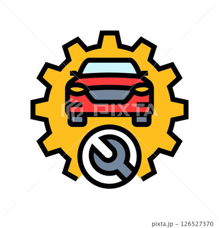 maintenance car dealership color icon vector illustration 126527370