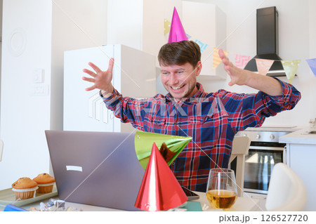 Happy Birthday at Home concept. Happy Birthday at Home concept. 126527720