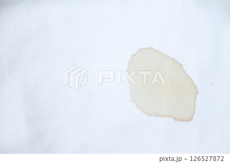 dirty stain on shirt from eating in daily life 126527872