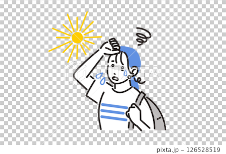 Person Woman suffering from heat stroke 126528519