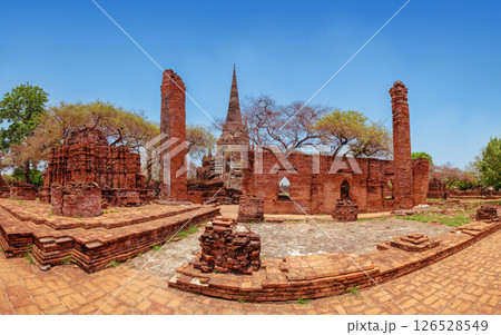 An old city with beautiful Thai temples, Ayutthaya, Thailand - Wat Phra Si Sanphet 126528549