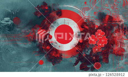 伝統と革新を融合させた日本的抽象アートの構図 126528912