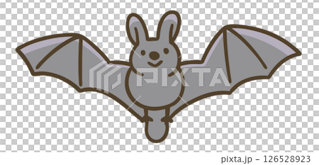 Cute Halloween bat illustration (character style) Cute Halloween bat illustration (character style) 126528923