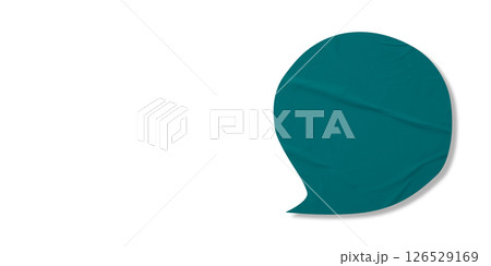 Green speech bubble crumpled paper isolated on transparent background Green speech bubble crumpled paper isolated on transparent background 126529169