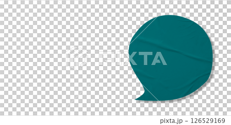 Green speech bubble crumpled paper isolated on transparent background Green speech bubble crumpled paper isolated on transparent background 126529169