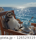 ペンギンが海辺でくつろぐ 126529319