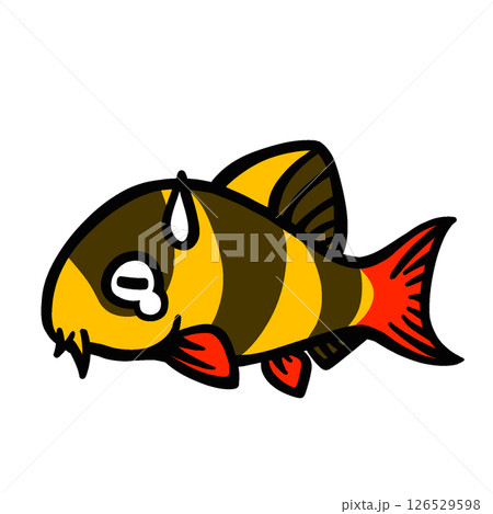 シンプルな悲しむクラウンローチのイラスト 126529598