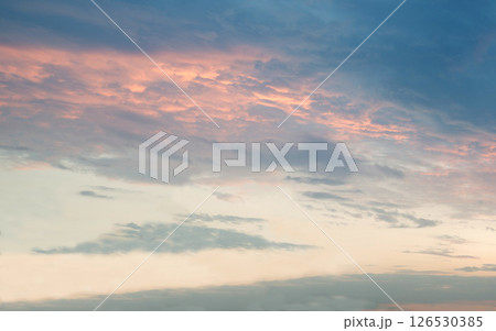 Bright clouds in the evening sky 126530385