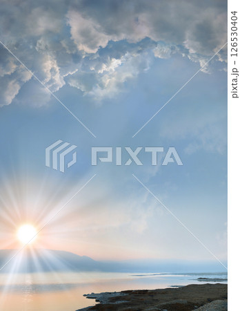 Sunrise over the Israel Sea 126530404