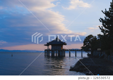 [満月寺浮御堂]琵琶湖に浮かぶ美しいお寺 126530572