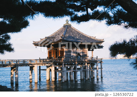 [満月寺浮御堂]琵琶湖に浮かぶ美しいお寺 126530722