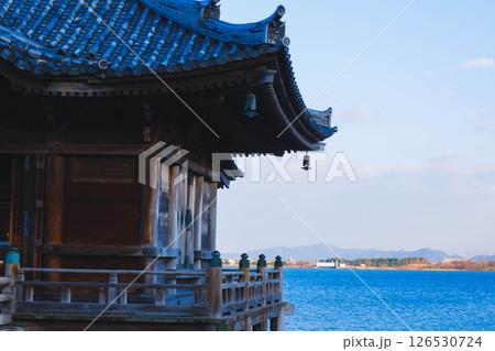 [満月寺浮御堂]琵琶湖に浮かぶ美しいお寺 126530724