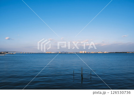 [満月寺浮御堂]琵琶湖の美しい風景 126530736