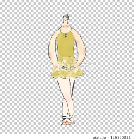 做琥珀芭蕾姿勢的女人 126530831